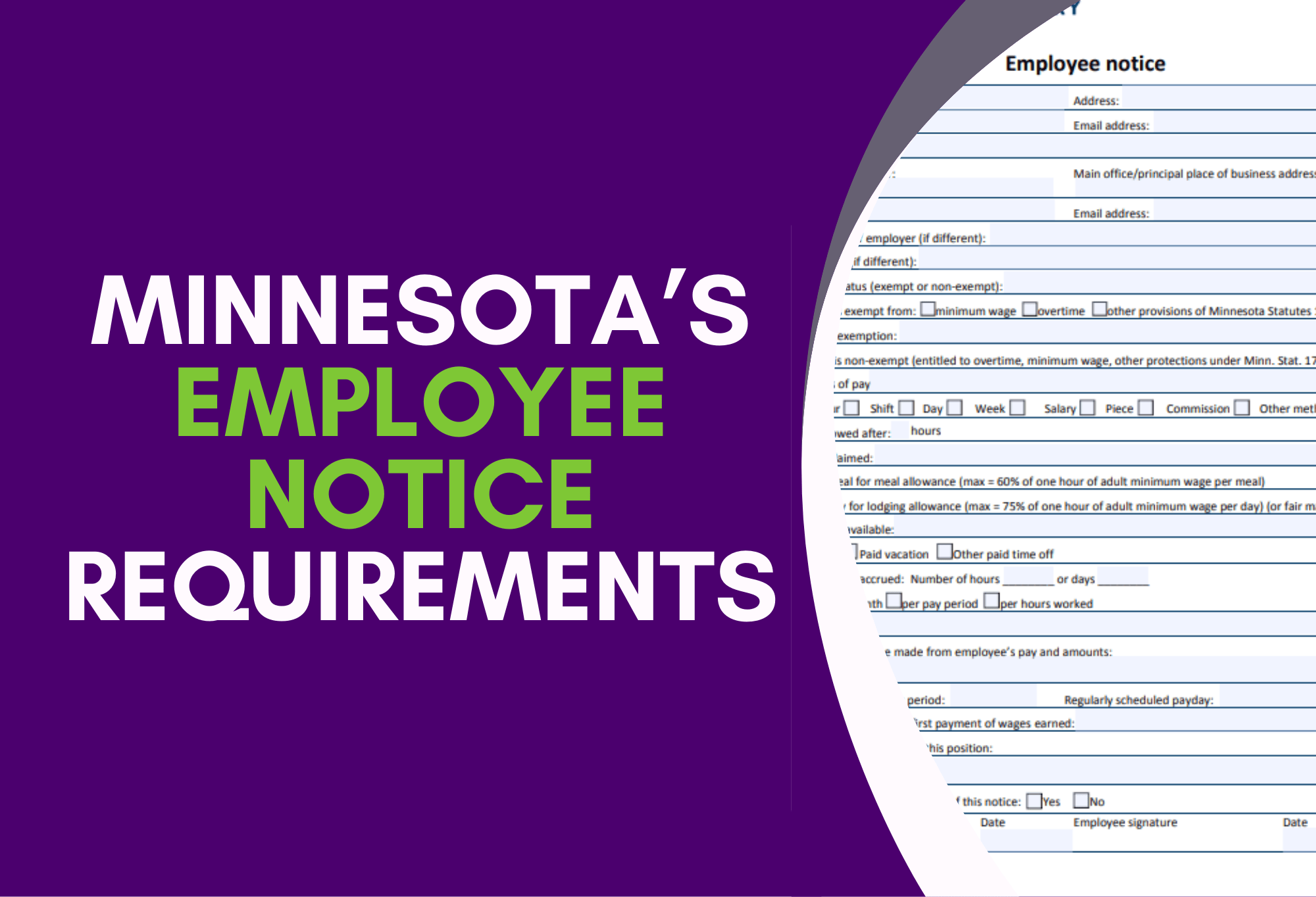 Minnesota’s Employee Notice Requirements?